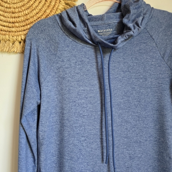 Athleta, Uptempo Blue Hoodie Hooded Sweatshirt Pullover Top Womens Size XS - Picture 3 of 11